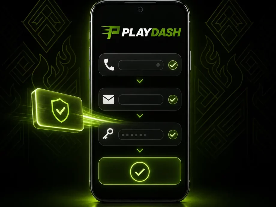 PlayDash login form for an active account