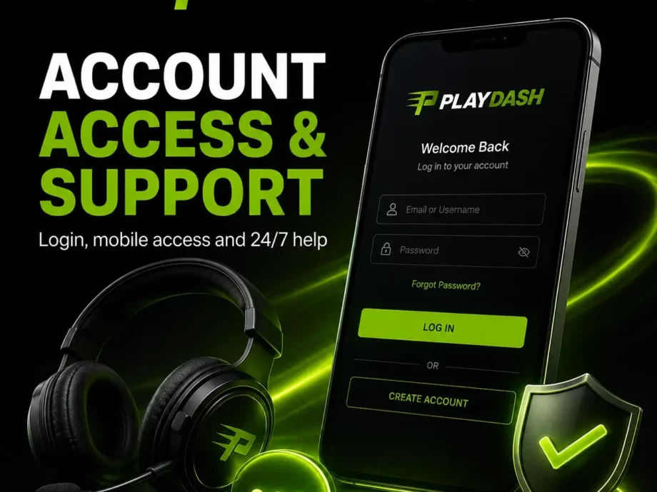 PlayDash mobile support and account security
